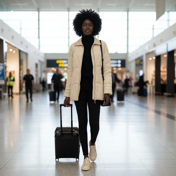 Moncler Down Coat Packable Cream Jacket EUC - Picture 7 of 11